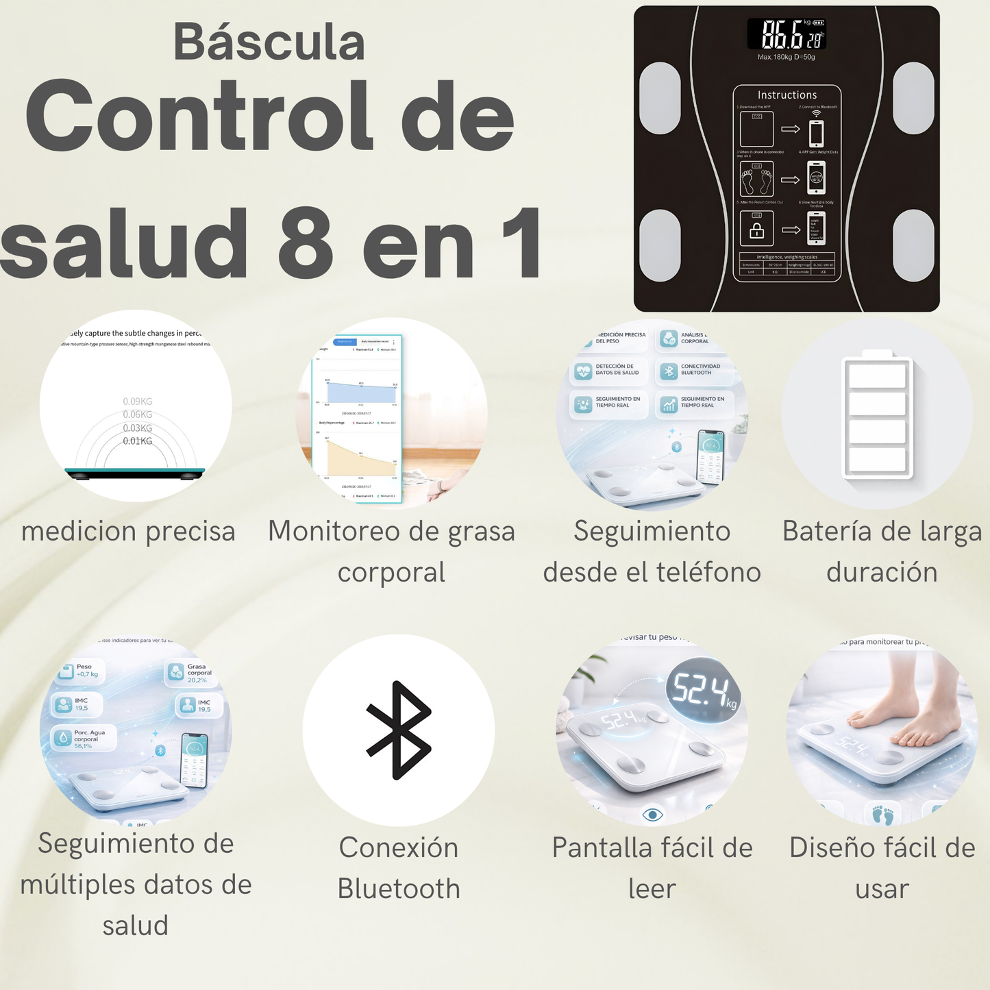 Báscula Smart Bluetooth